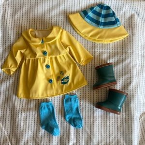 2010 American Girl Doll Bitty Baby/Bitty Twin Raincoat Set